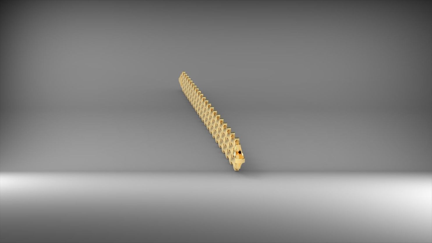 simetrik baglantili 3d zincir bileklik 3D print model_12