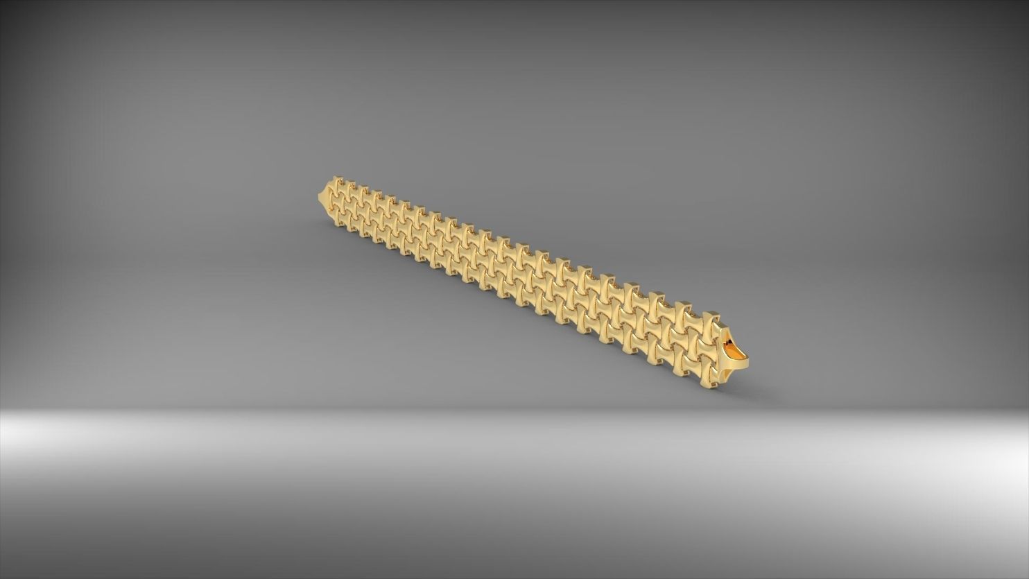 simetrik baglantili 3d zincir bileklik 3D print model_10