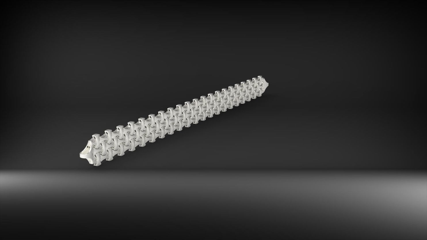 simetrik baglantili 3d zincir bileklik 3D print model_19