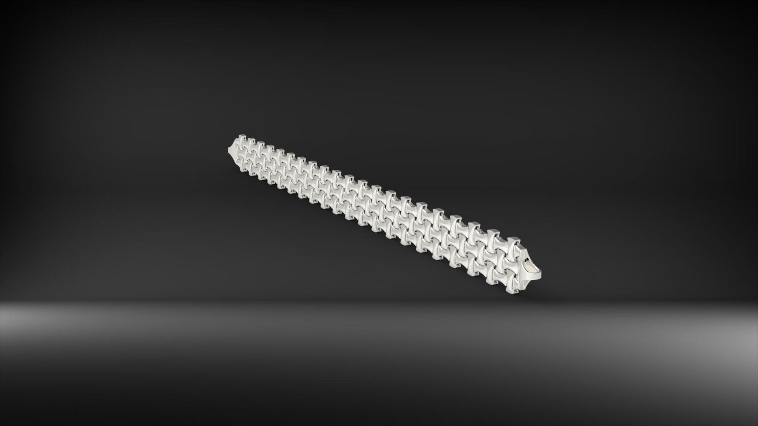 simetrik baglantili 3d zincir bileklik 3D print model_11