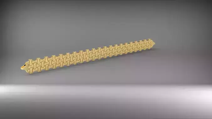 simetrik baglantili 3d zincir bileklik