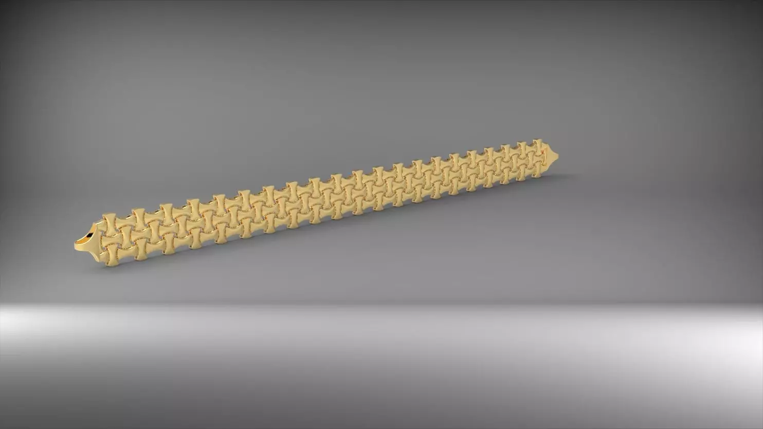 simetrik baglantili 3d zincir bileklik 3D print model_0