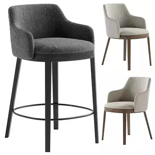 Alina bar stool and Alina chair