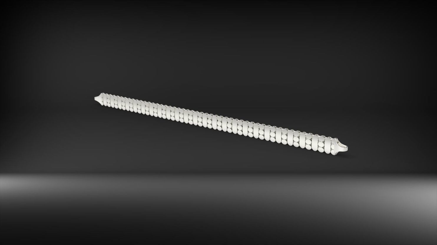 yuvarlak ve elips desenli 3d zincir bileklik 3D print model_9