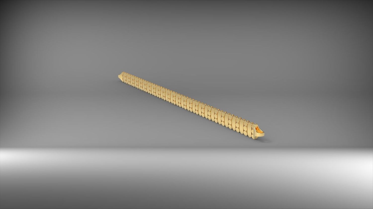 yuvarlak ve elips desenli 3d zincir bileklik 3D print model_10