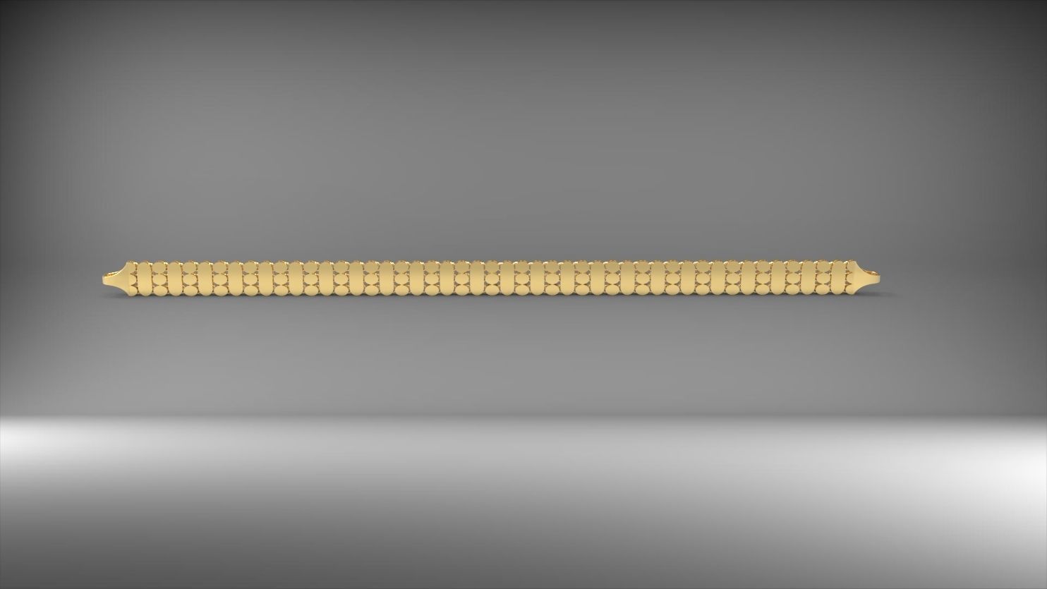 yuvarlak ve elips desenli 3d zincir bileklik 3D print model_4