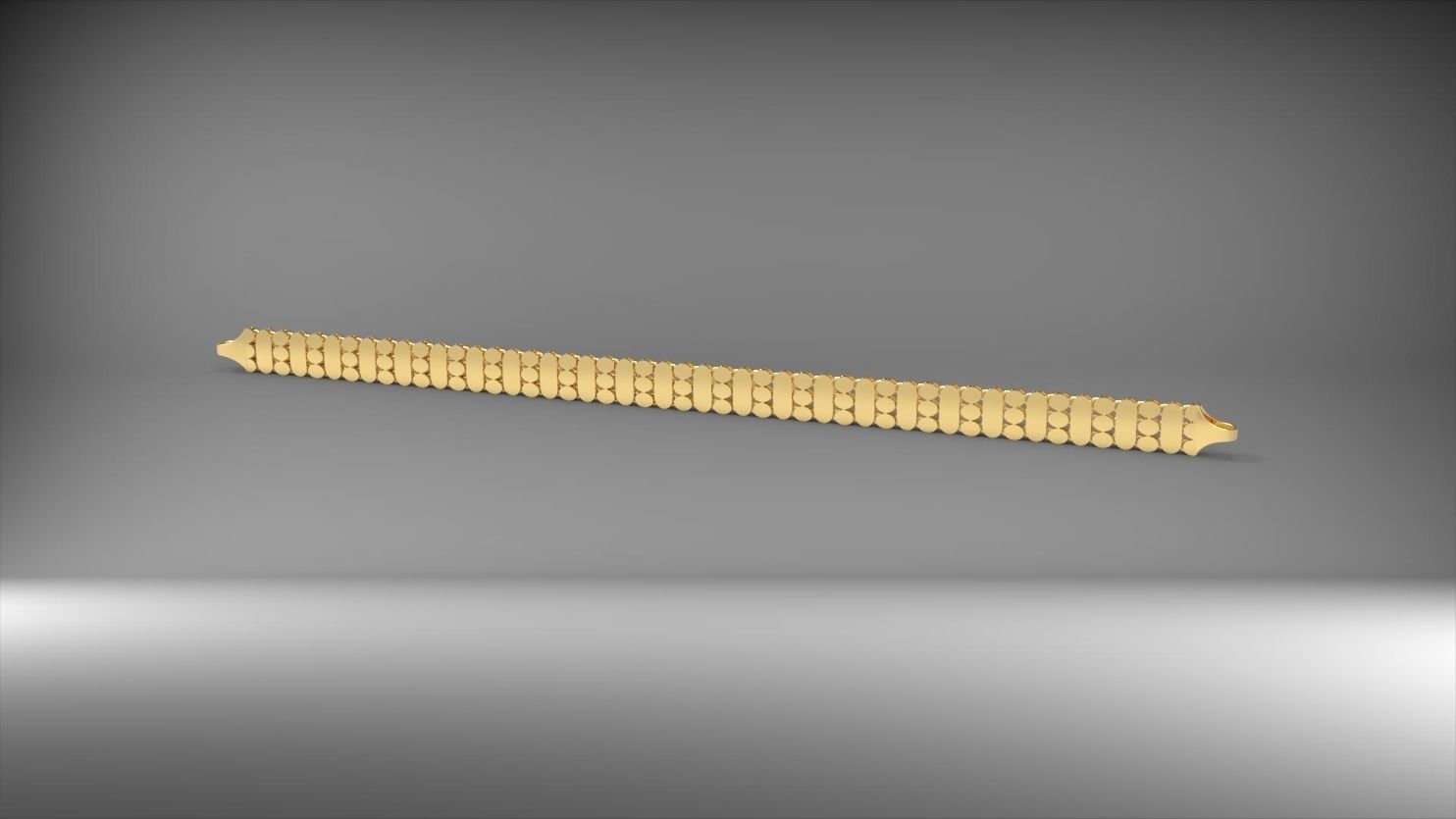 yuvarlak ve elips desenli 3d zincir bileklik 3D print model_6