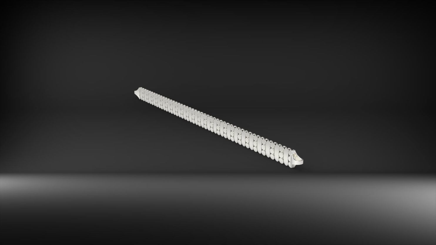 yuvarlak ve elips desenli 3d zincir bileklik 3D print model_11