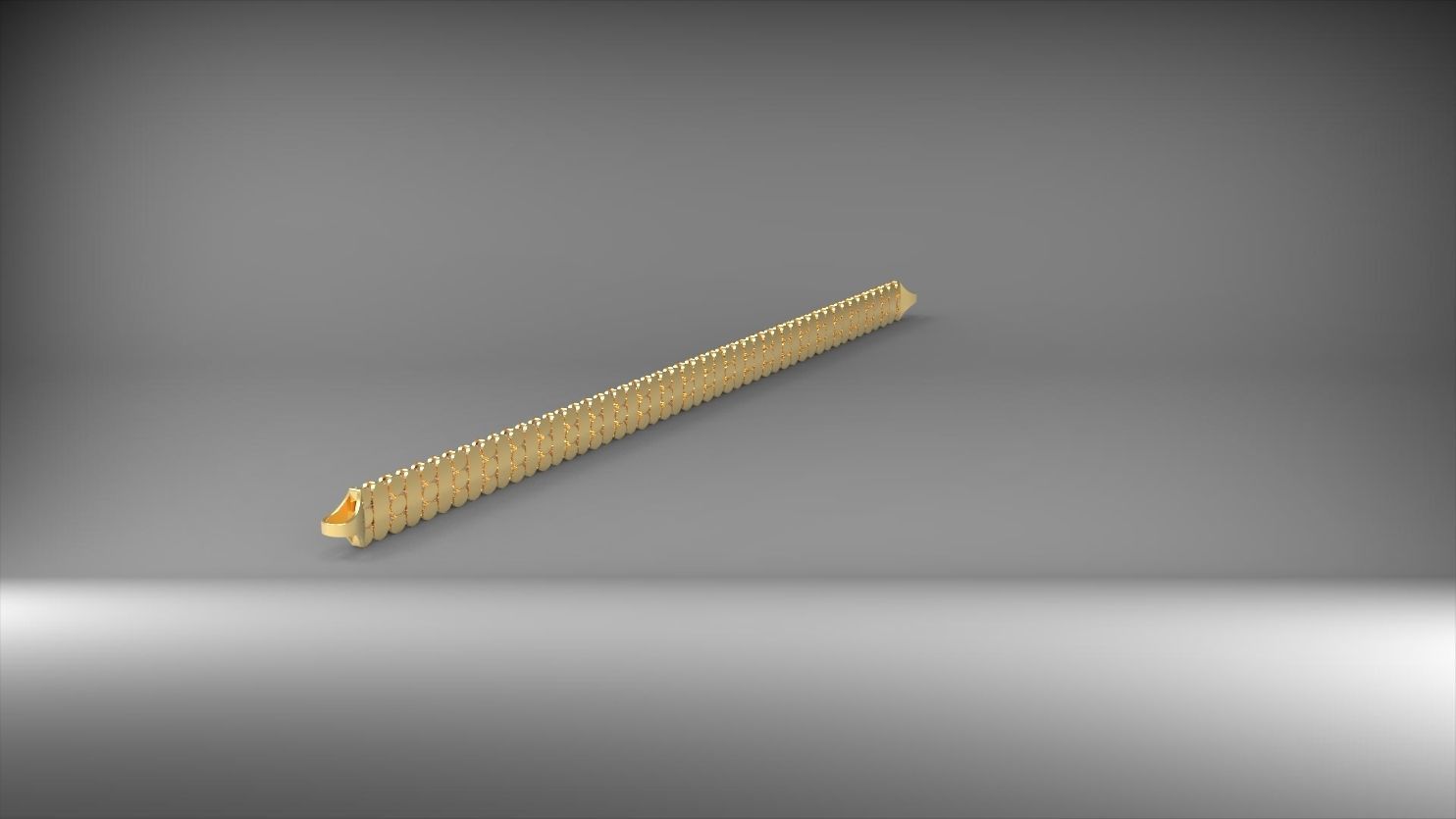 yuvarlak ve elips desenli 3d zincir bileklik 3D print model_18