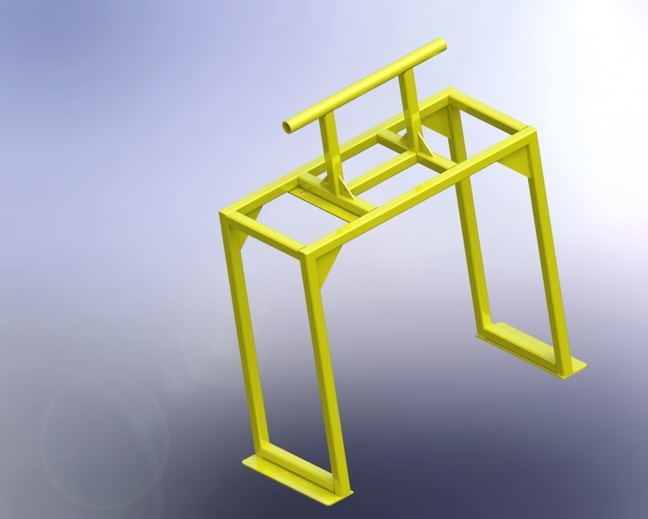 Small Concrete Block Machine 3D model_2