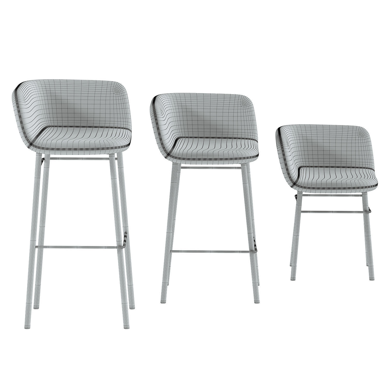 Xoko Barstool 3D model_4