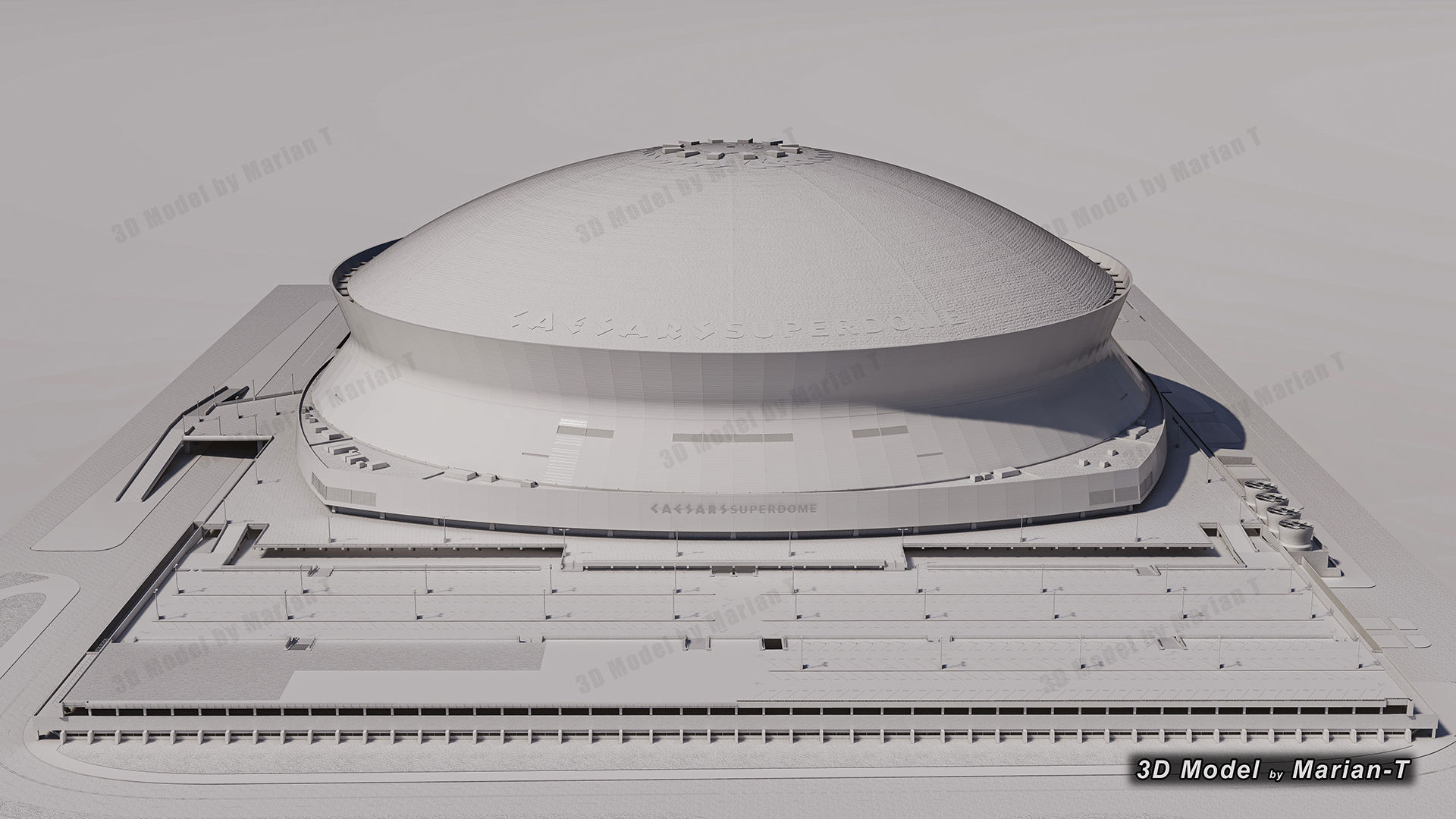 Caesars Superdome - New Orleans USA Low-poly 3D model_83