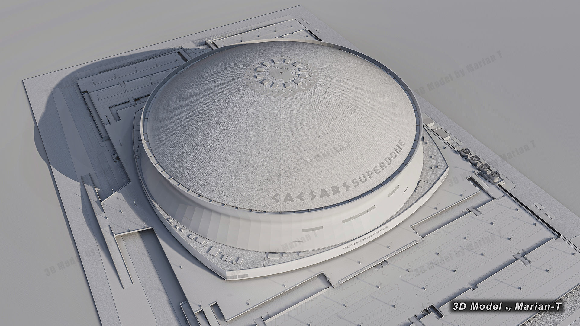 Caesars Superdome - New Orleans USA Low-poly 3D model_19