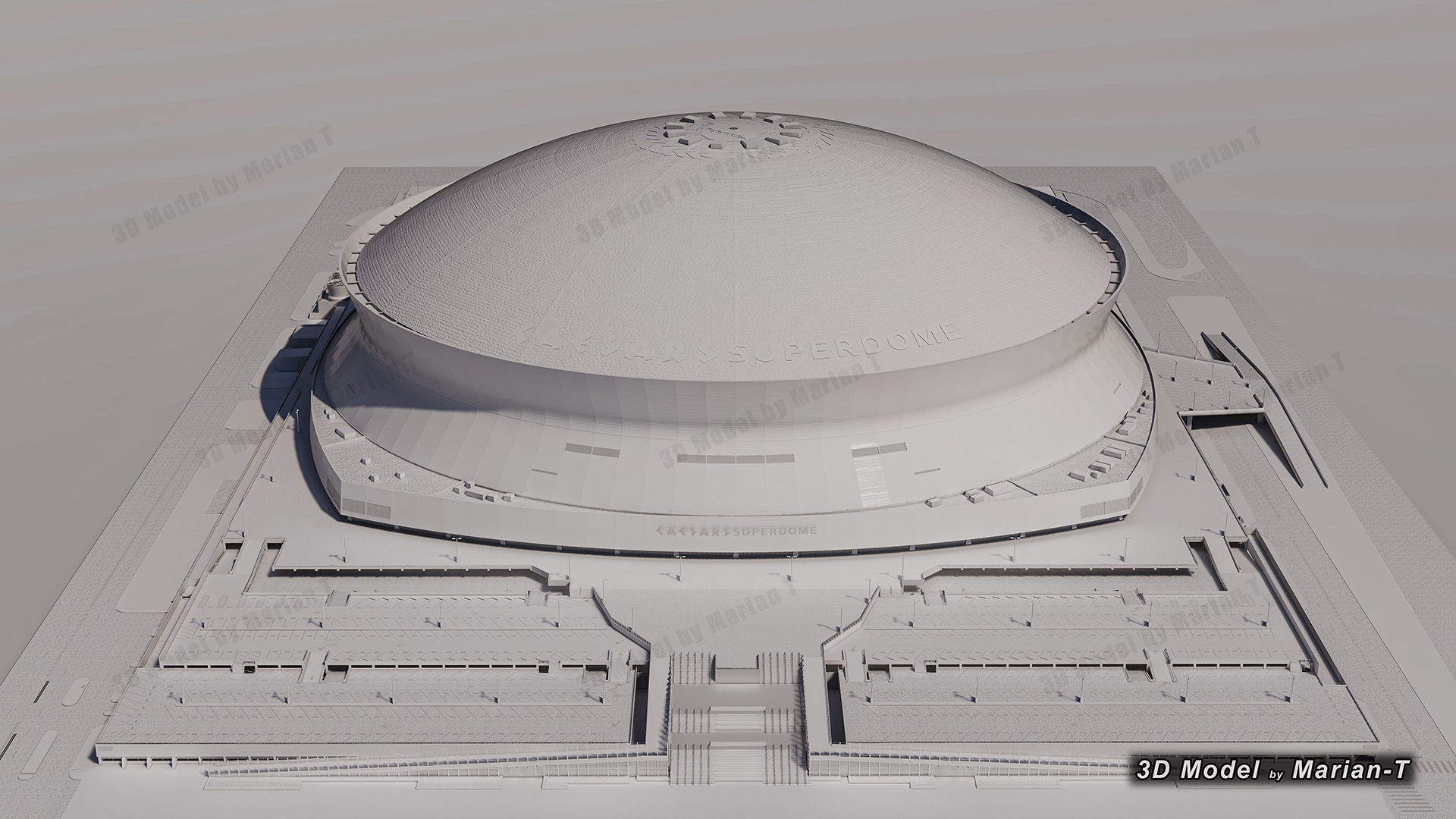 Caesars Superdome - New Orleans USA Low-poly 3D model_60