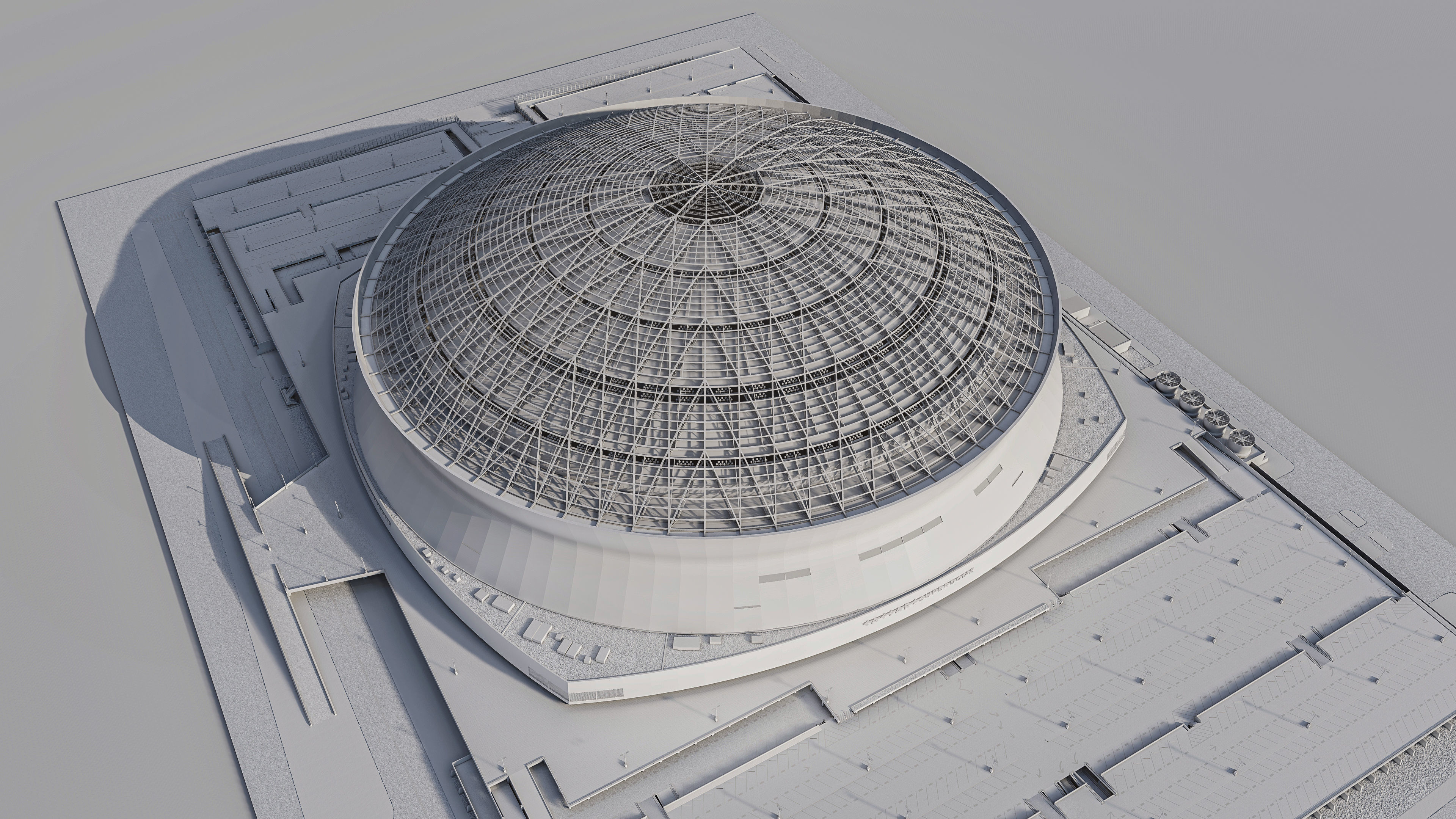 Caesars Superdome - New Orleans USA Low-poly 3D model_18