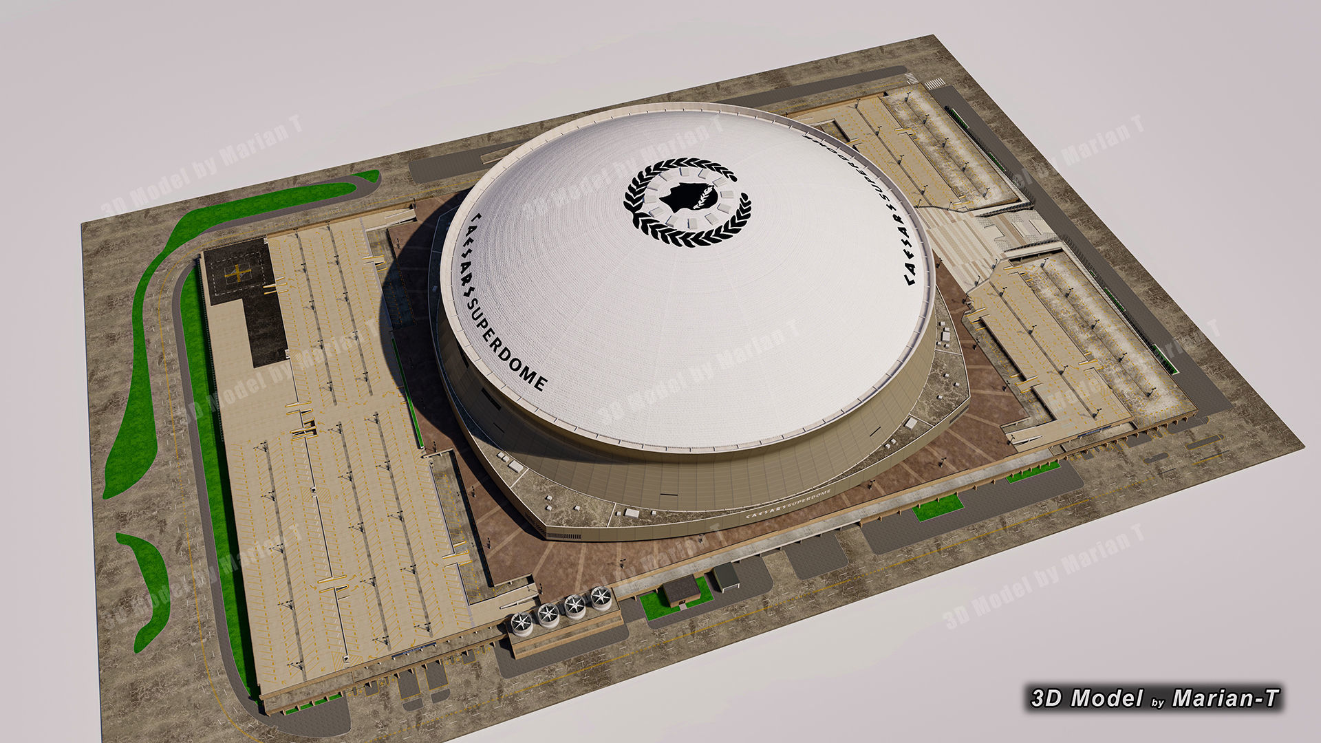 Caesars Superdome - New Orleans USA Low-poly 3D model_84