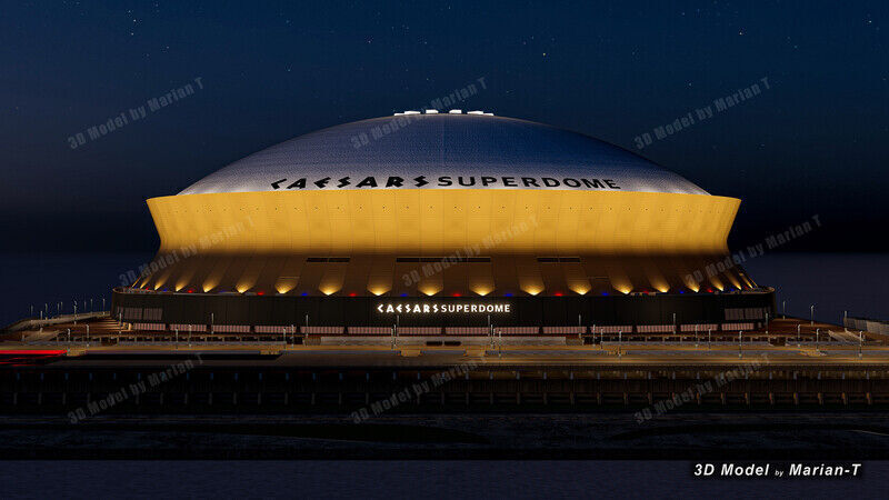 Caesars Superdome - New Orleans USA Low-poly 3D model_16