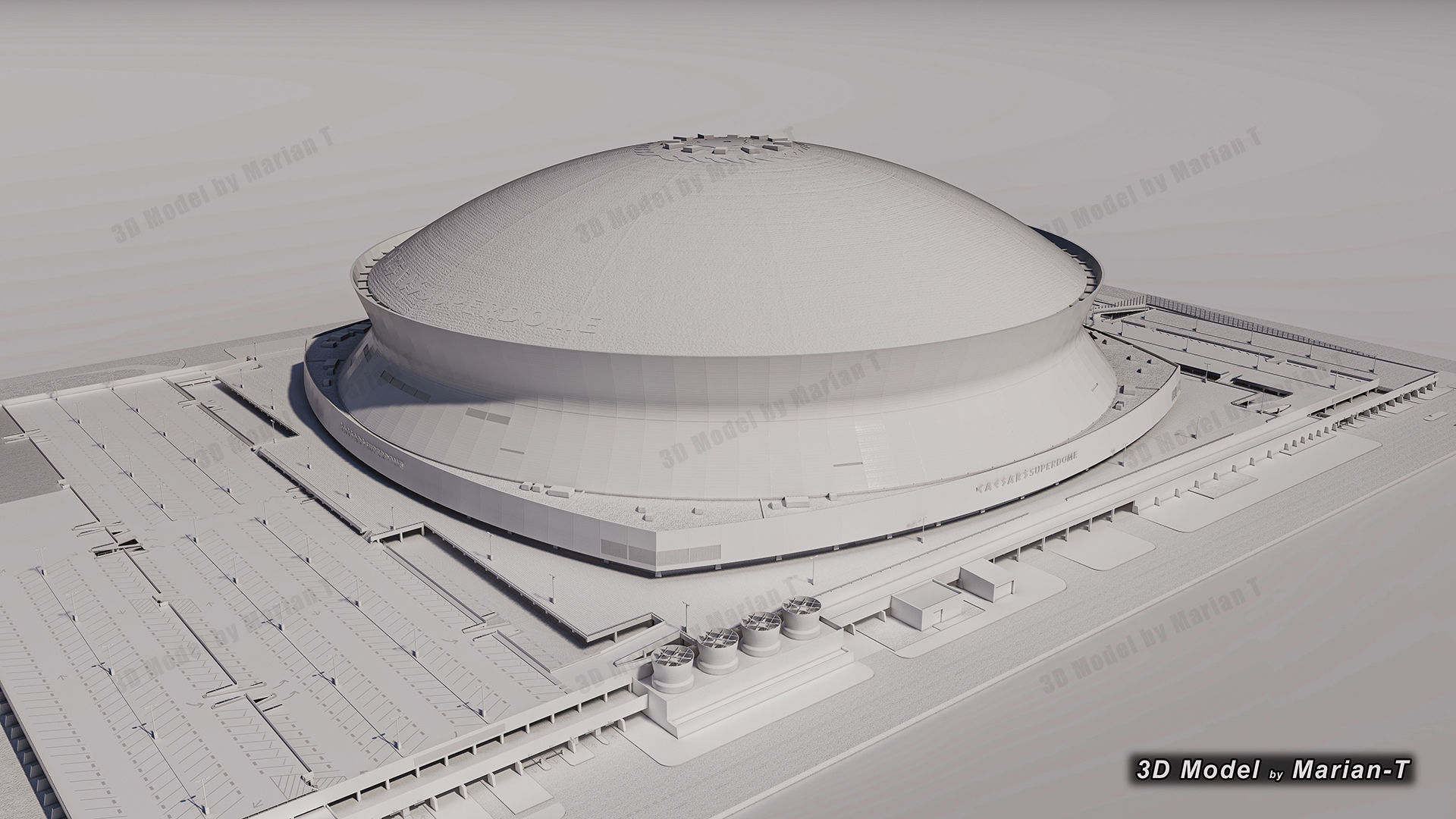 Caesars Superdome - New Orleans USA Low-poly 3D model_79