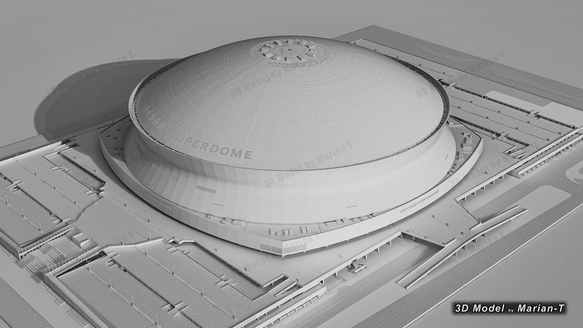 Caesars Superdome - New Orleans USA Low-poly 3D model_56