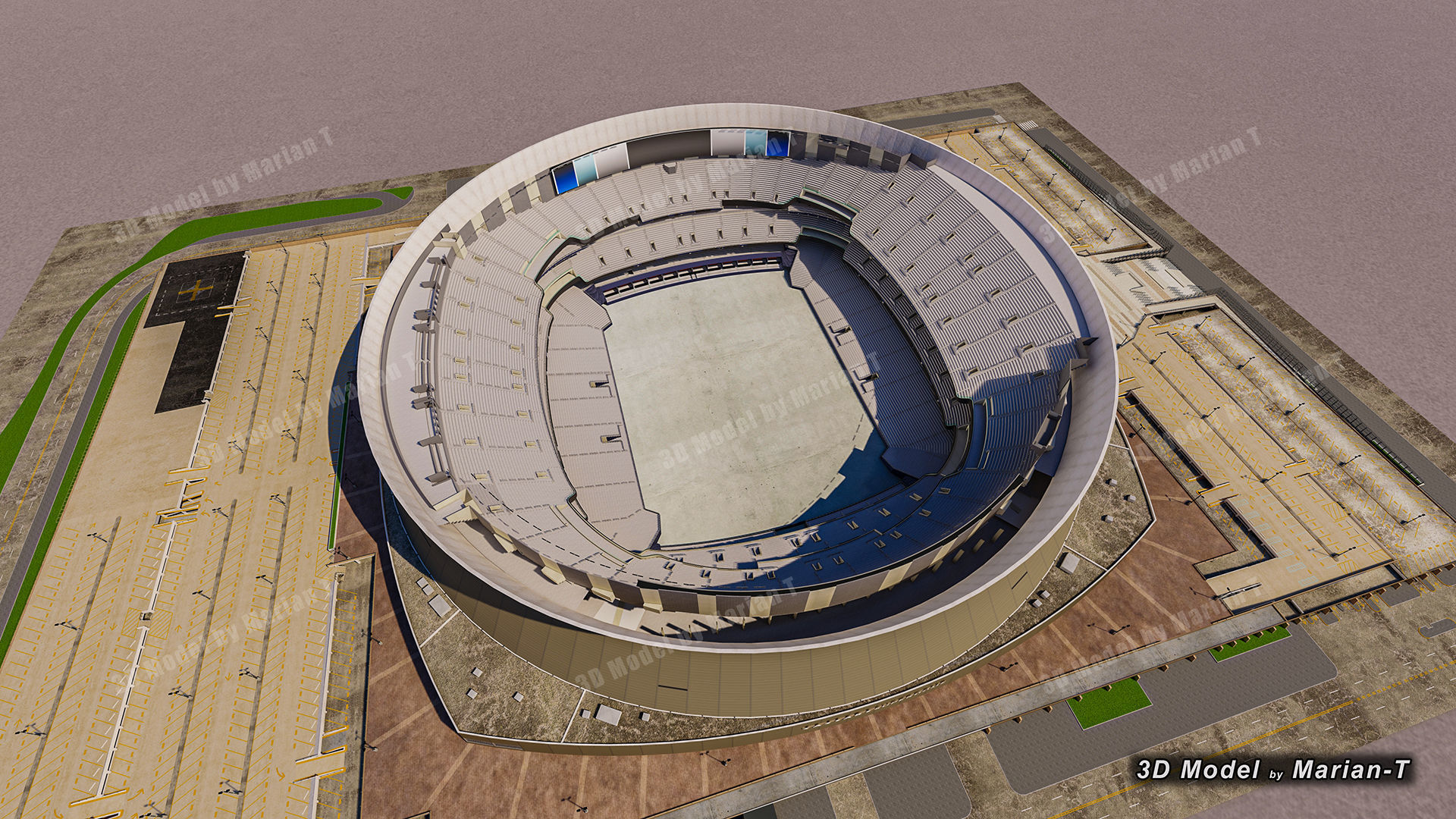 Caesars Superdome - New Orleans USA Low-poly 3D model_52