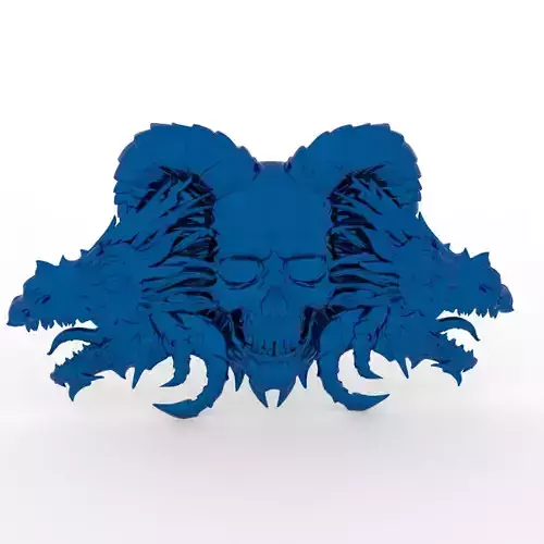 3D Model STL File for CNC Router Laser 3D Printer Dragon Skull 3D print model