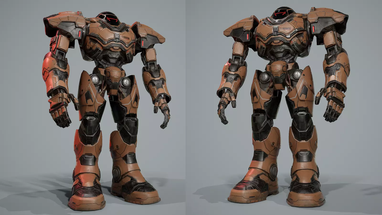 Robot Sci-fi low poly  Low-poly 3D model_6