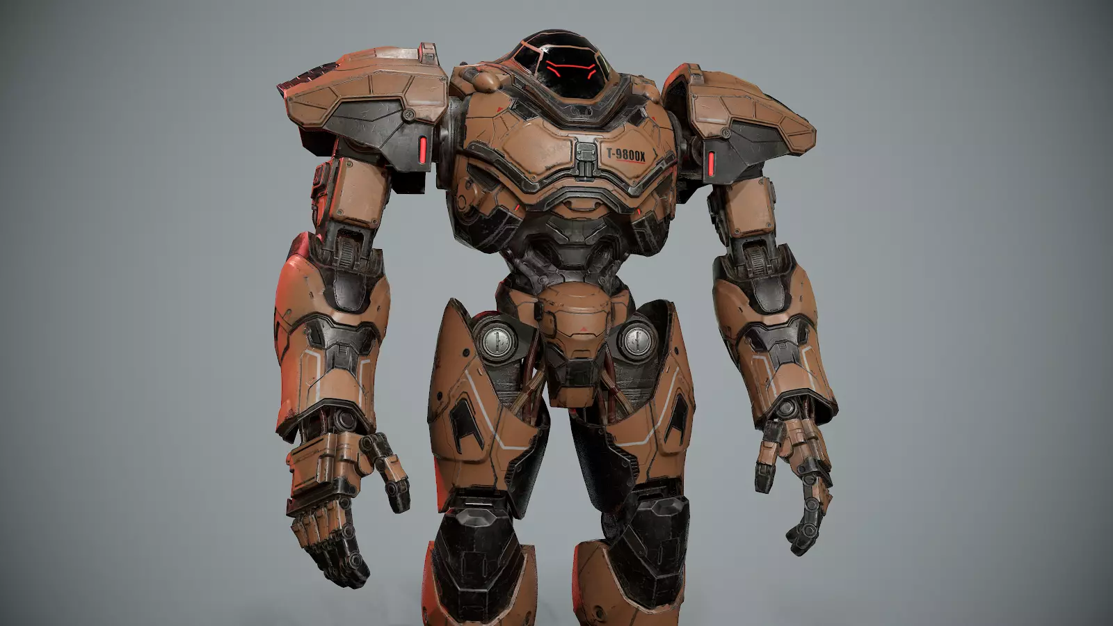 Robot Sci-fi low poly  Low-poly 3D model_2