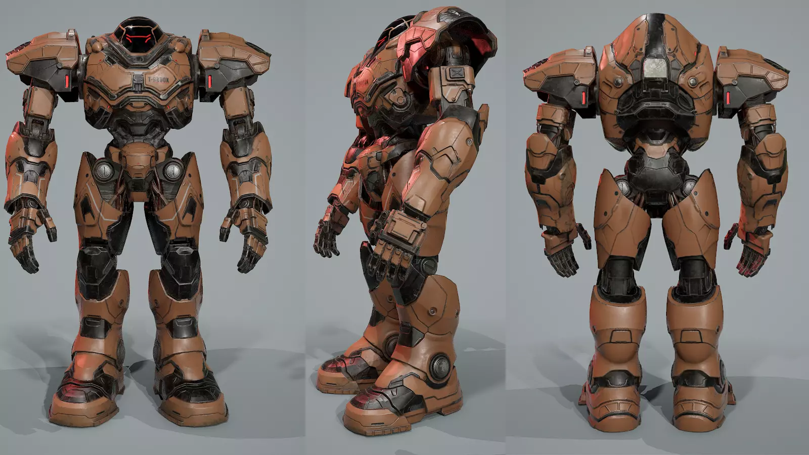 Robot Sci-fi low poly  Low-poly 3D model_5