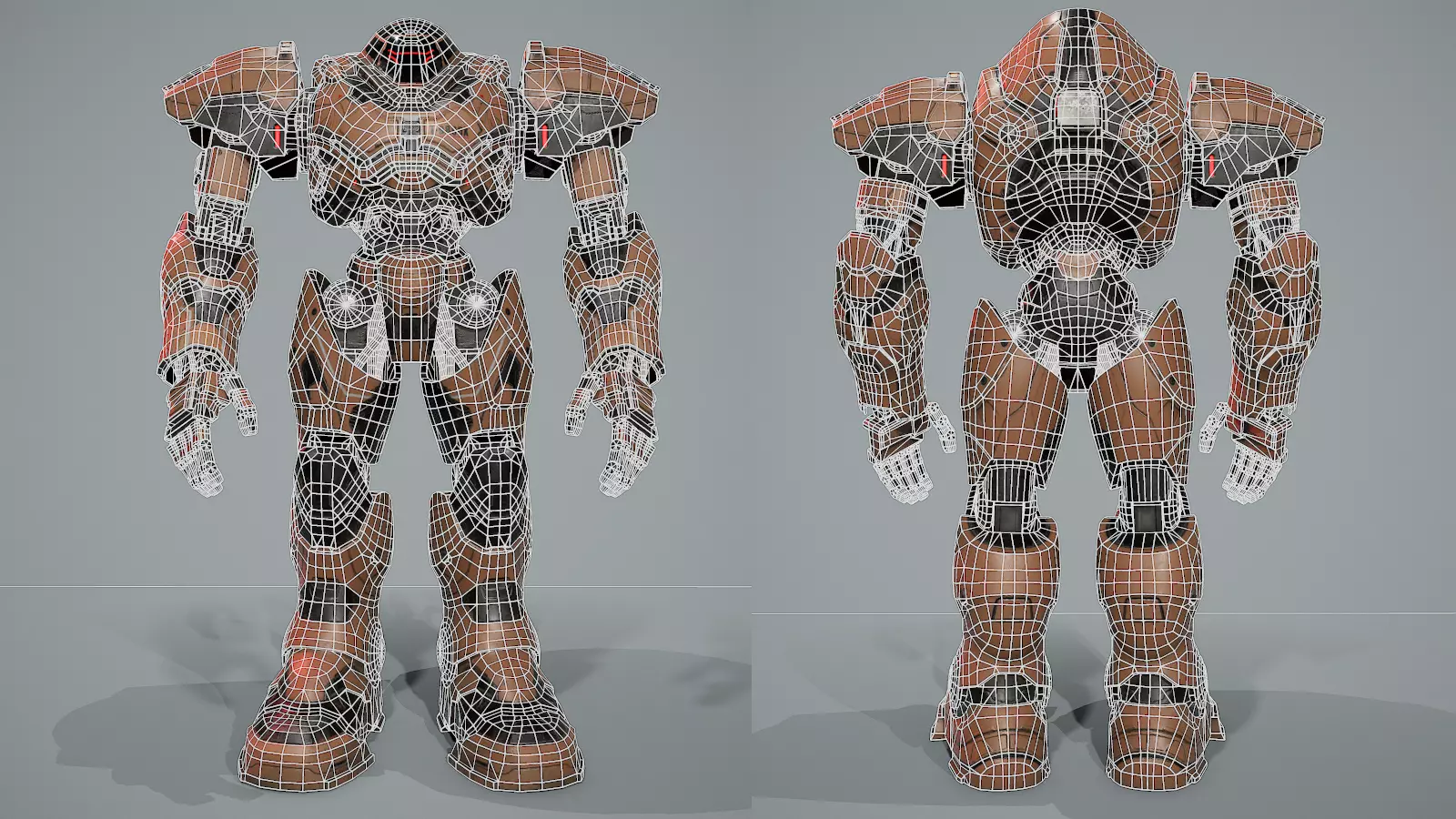 Robot Sci-fi low poly  Low-poly 3D model_9