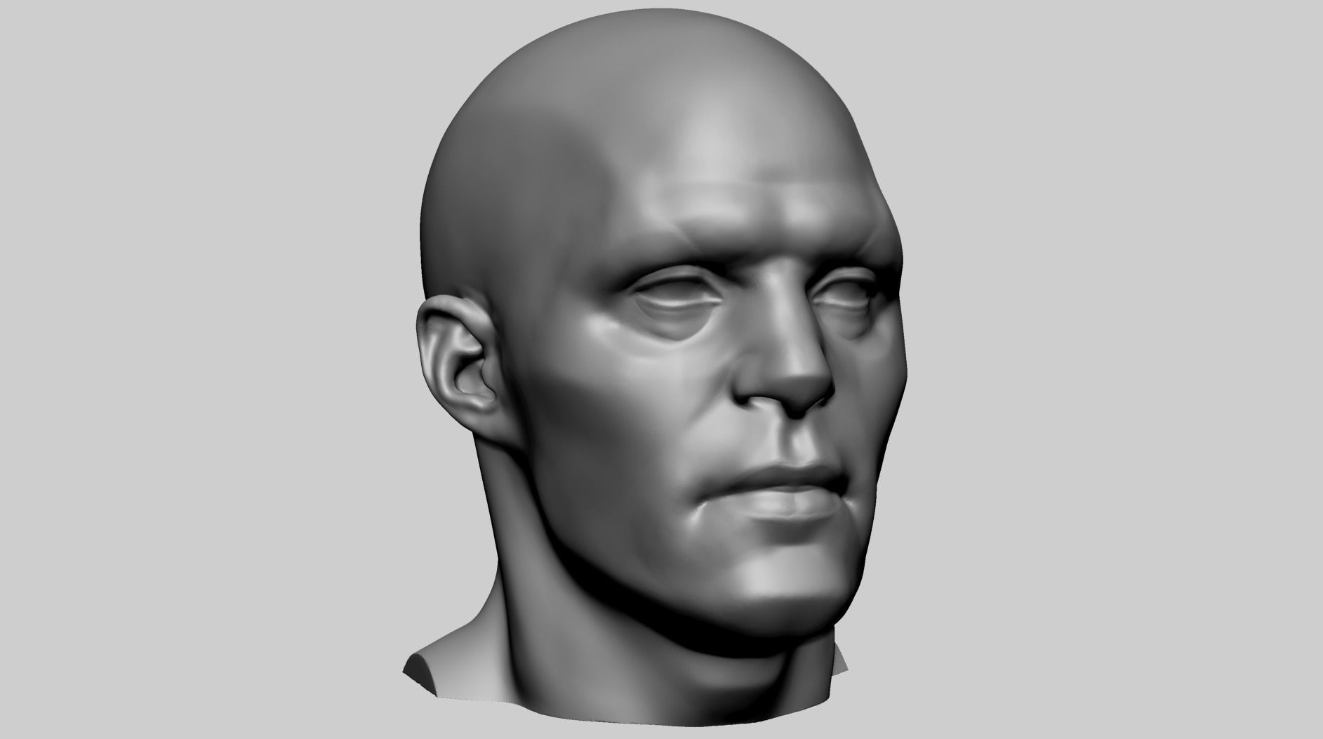 Male Head N 3D print model_1