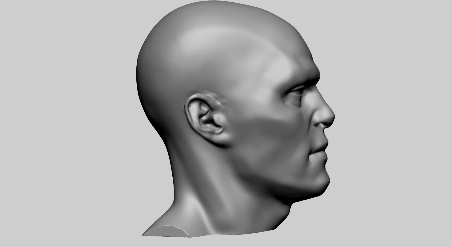 Male Head N 3D print model_3