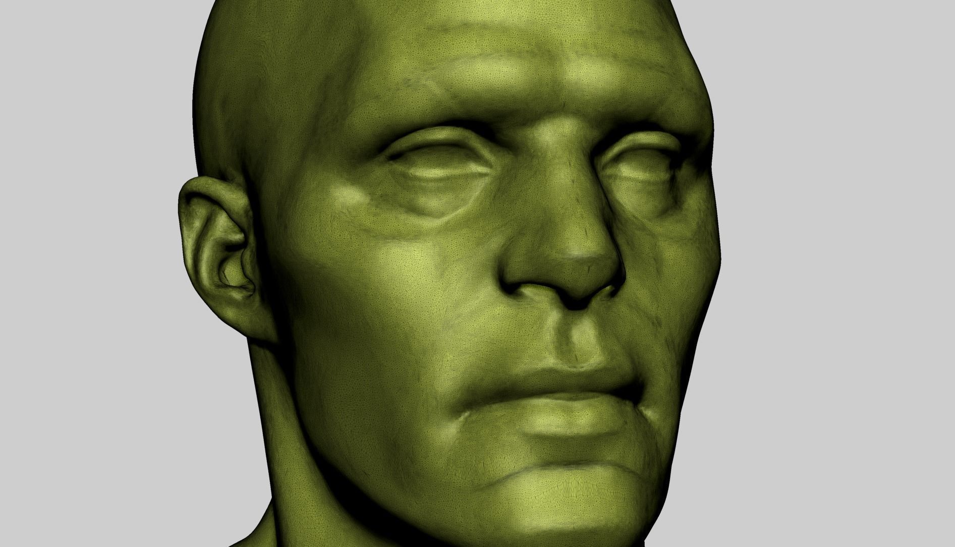 Male Head N 3D print model_9