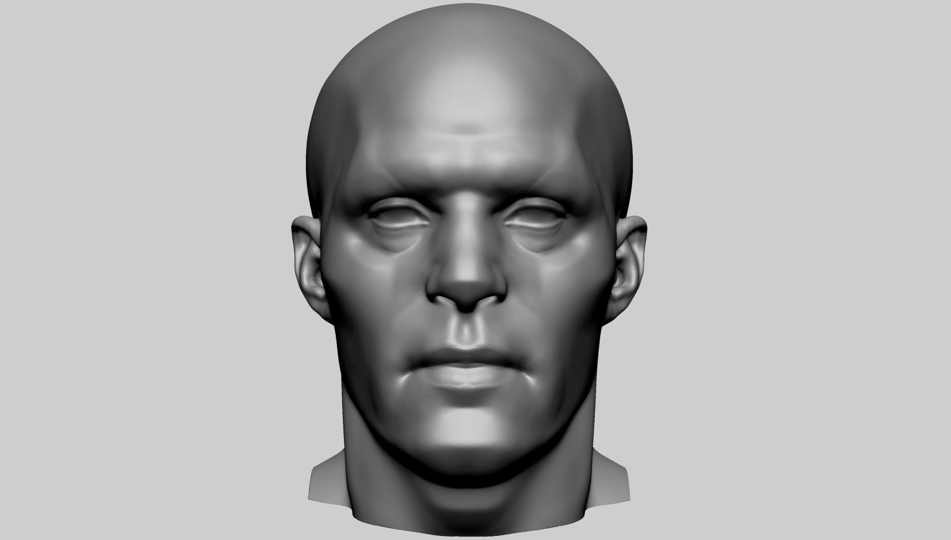 Male Head N 3D print model_2