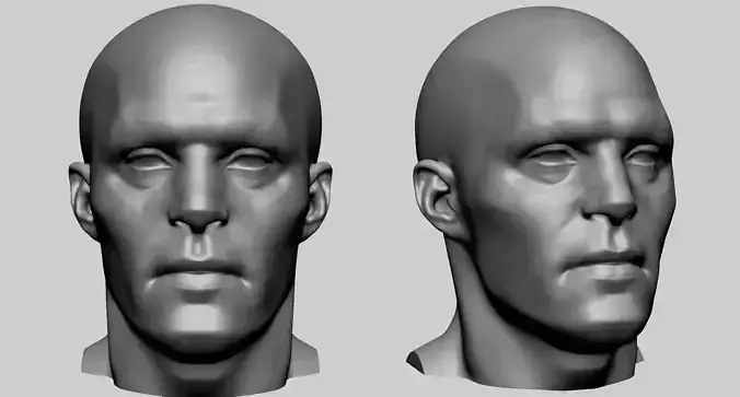 Male Head N 3D print model