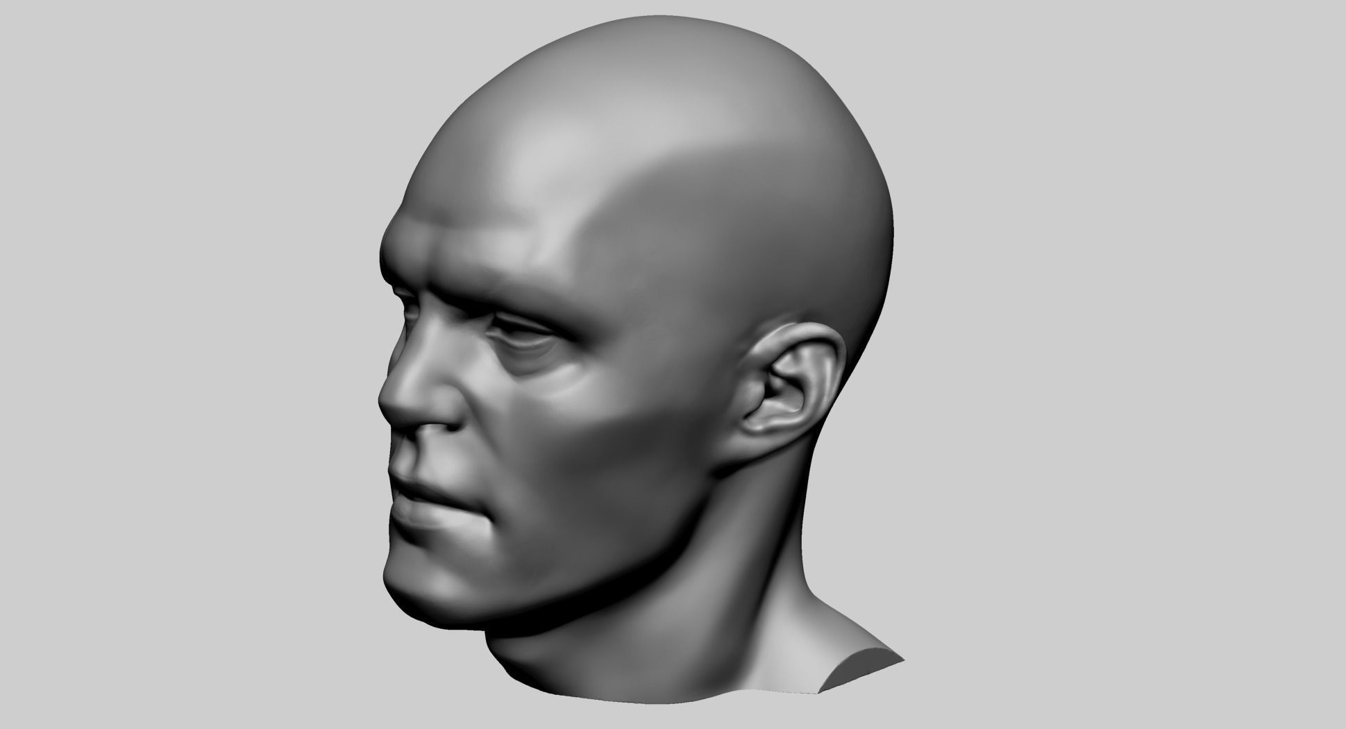 Male Head N 3D print model_7
