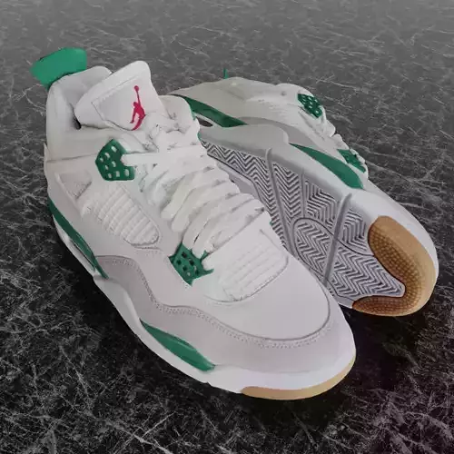 NIKE JORDAN 4 RETRO SB 3D SHOES - GREEN