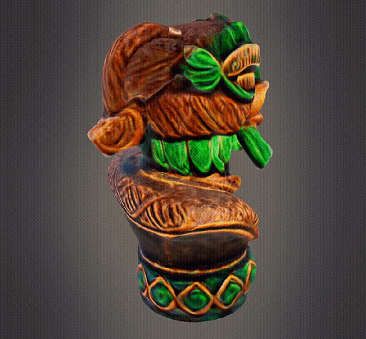 Tiki bust 3D print model_1