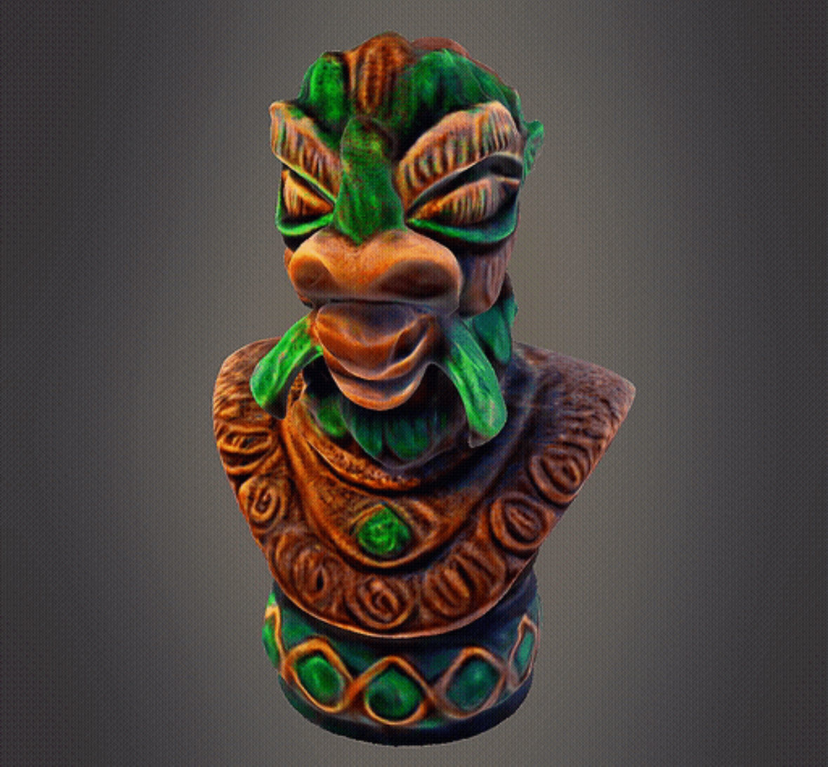 Tiki bust 3D print model_6