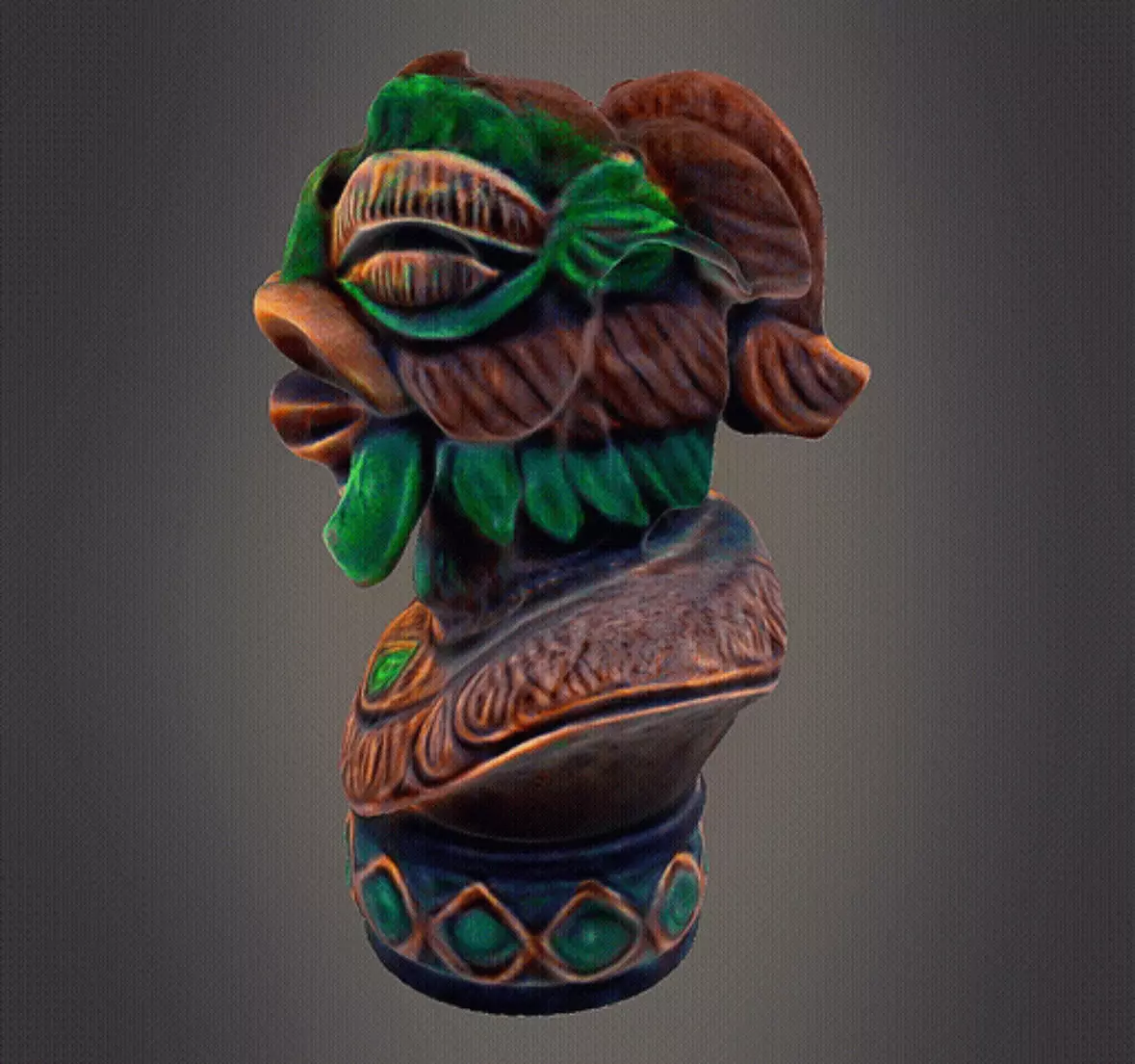 Tiki bust 3D print model_0