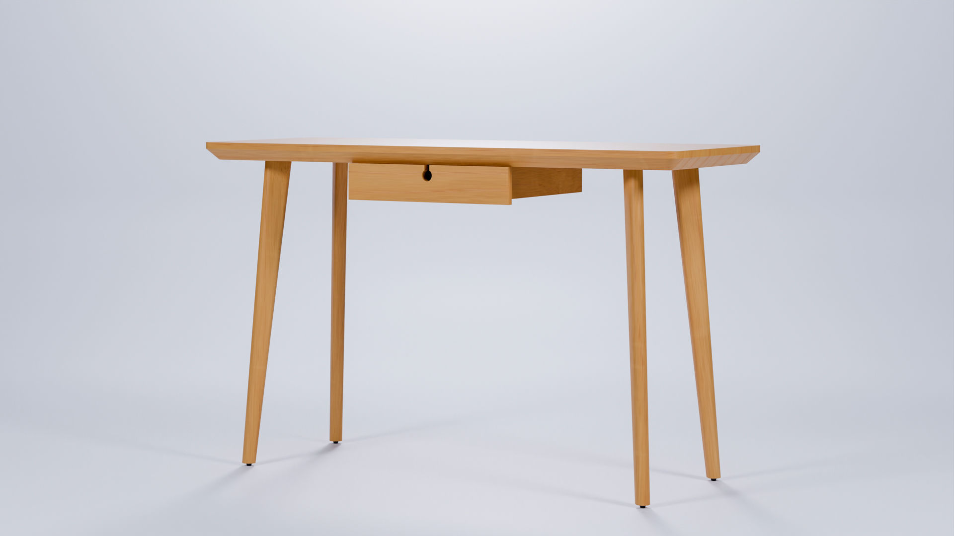 Ikea Lisabo wooden table desk Low-poly 3D model_6