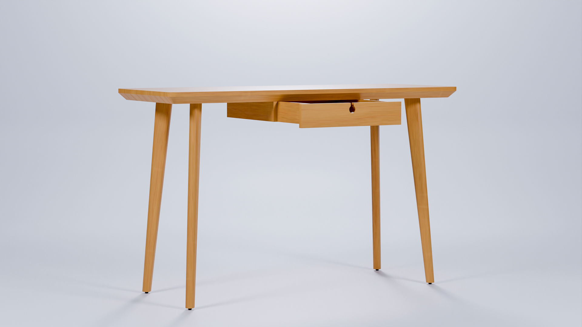 Ikea Lisabo wooden table desk Low-poly 3D model_1
