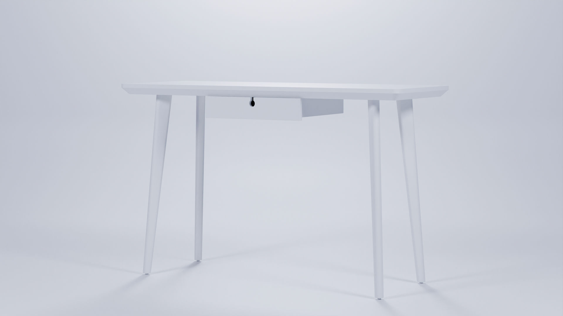 Ikea Lisabo wooden table desk Low-poly 3D model_7