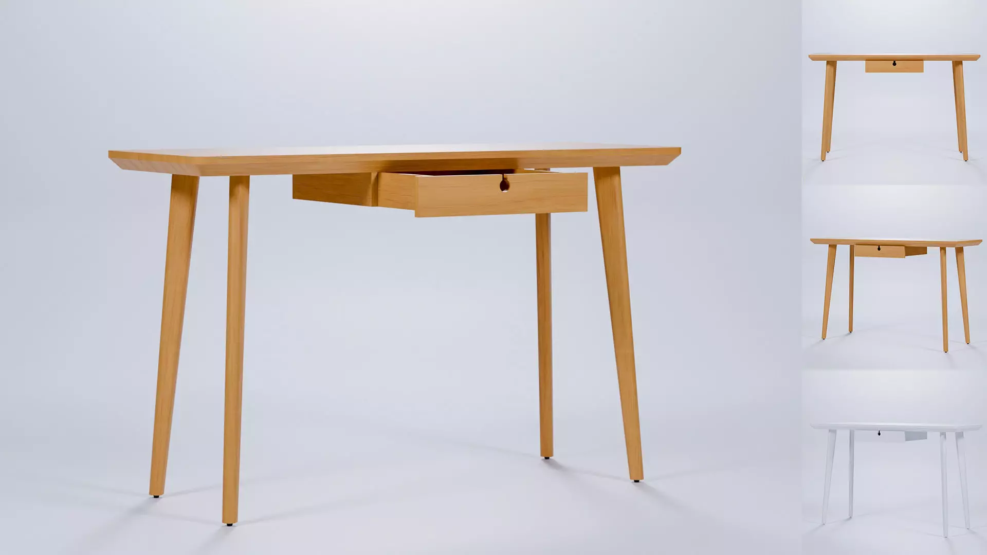 Ikea Lisabo wooden table desk Low-poly 3D model_0