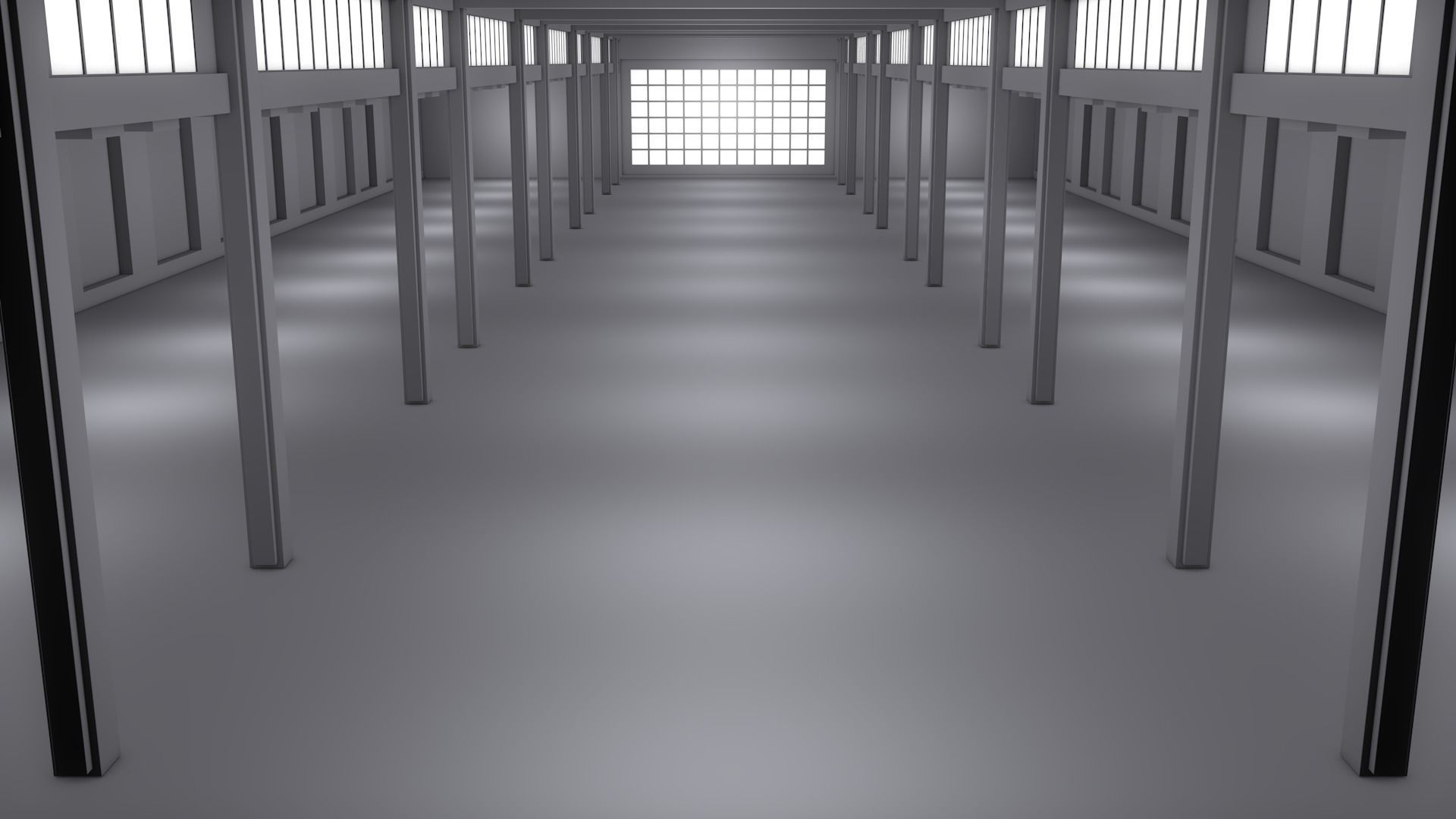 Basement Interior Low-poly 3D model_1