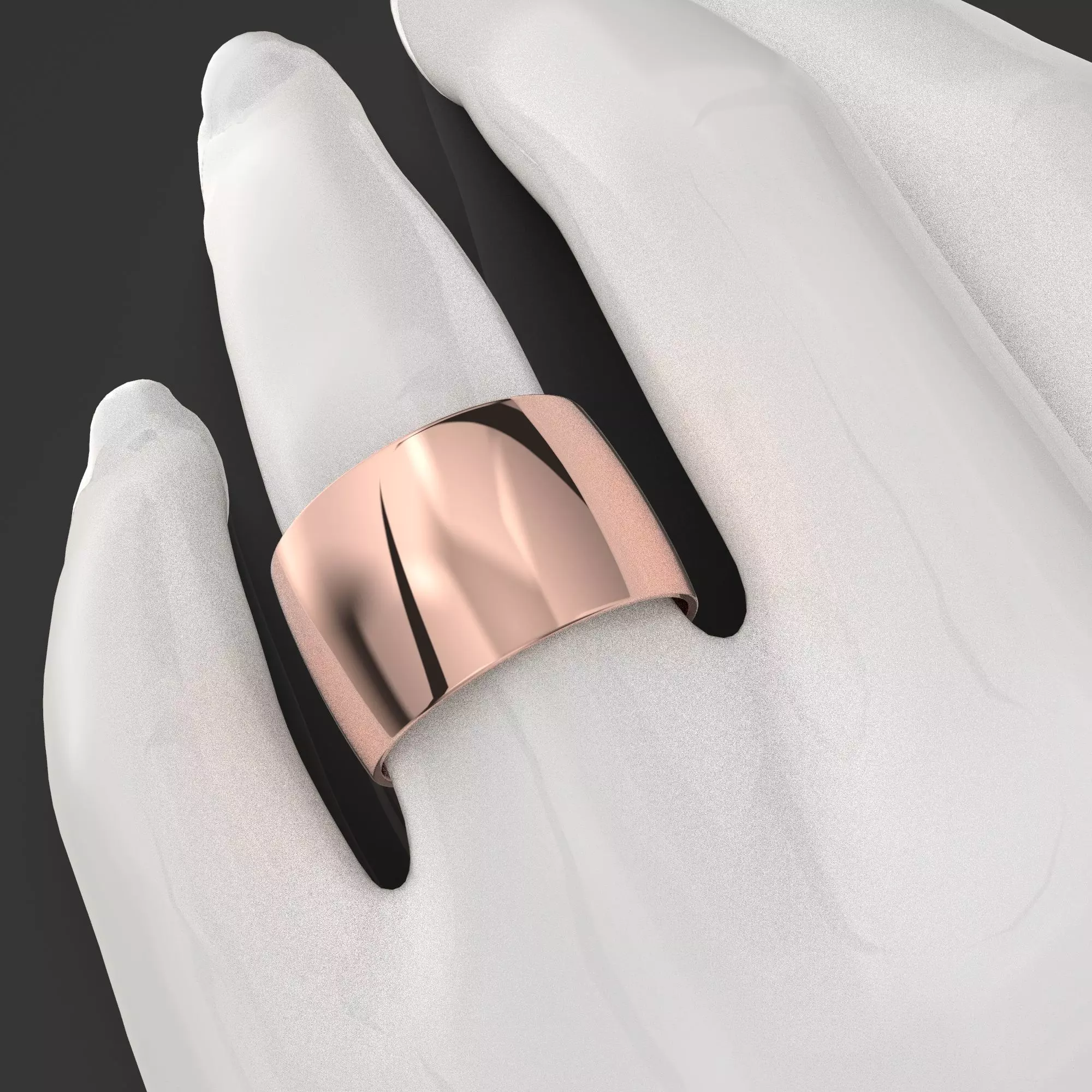 WEDDING comfort ring 13mm Printable jewelry STL 7 US sizes 3D print model