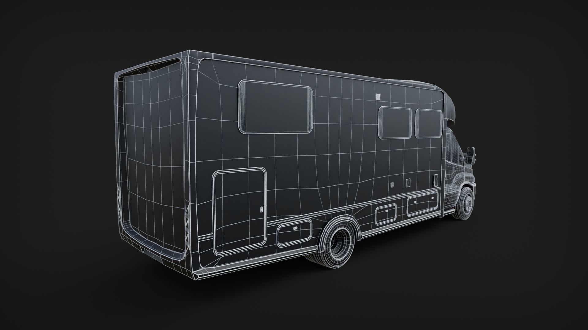 Iveco daily RV Motorhome Low-poly 3D model_6
