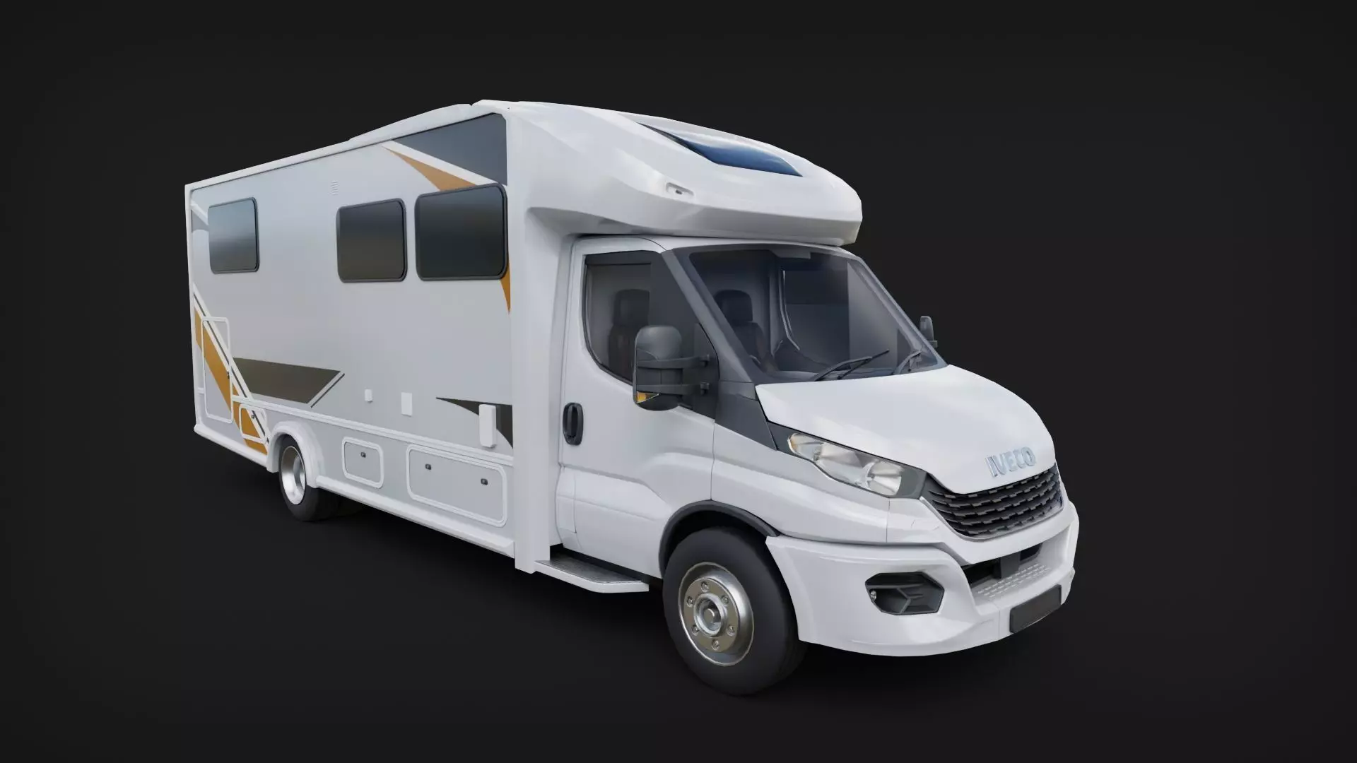 Iveco daily RV Motorhome Low-poly 3D model_0