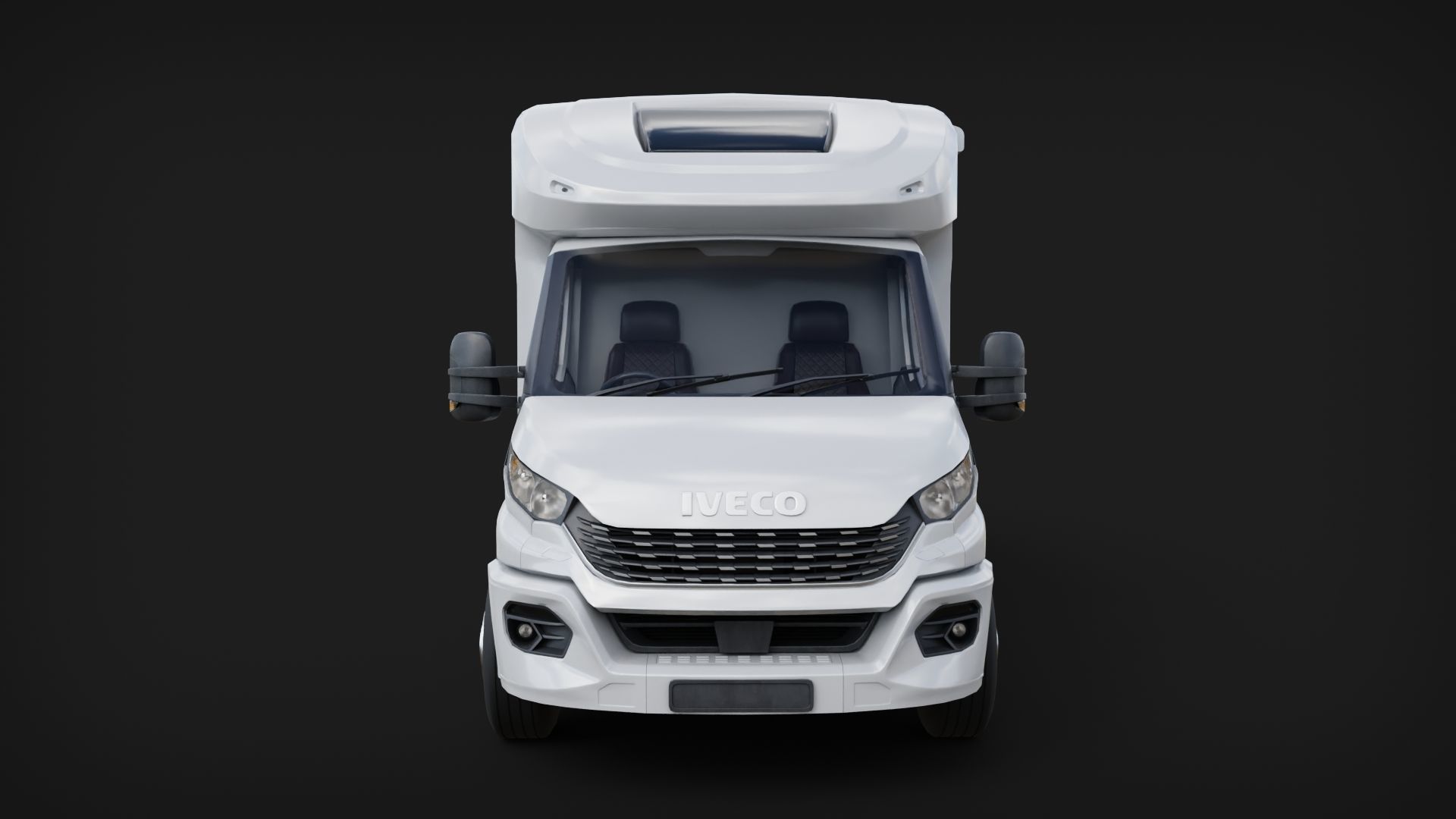 Iveco daily RV Motorhome Low-poly 3D model_3
