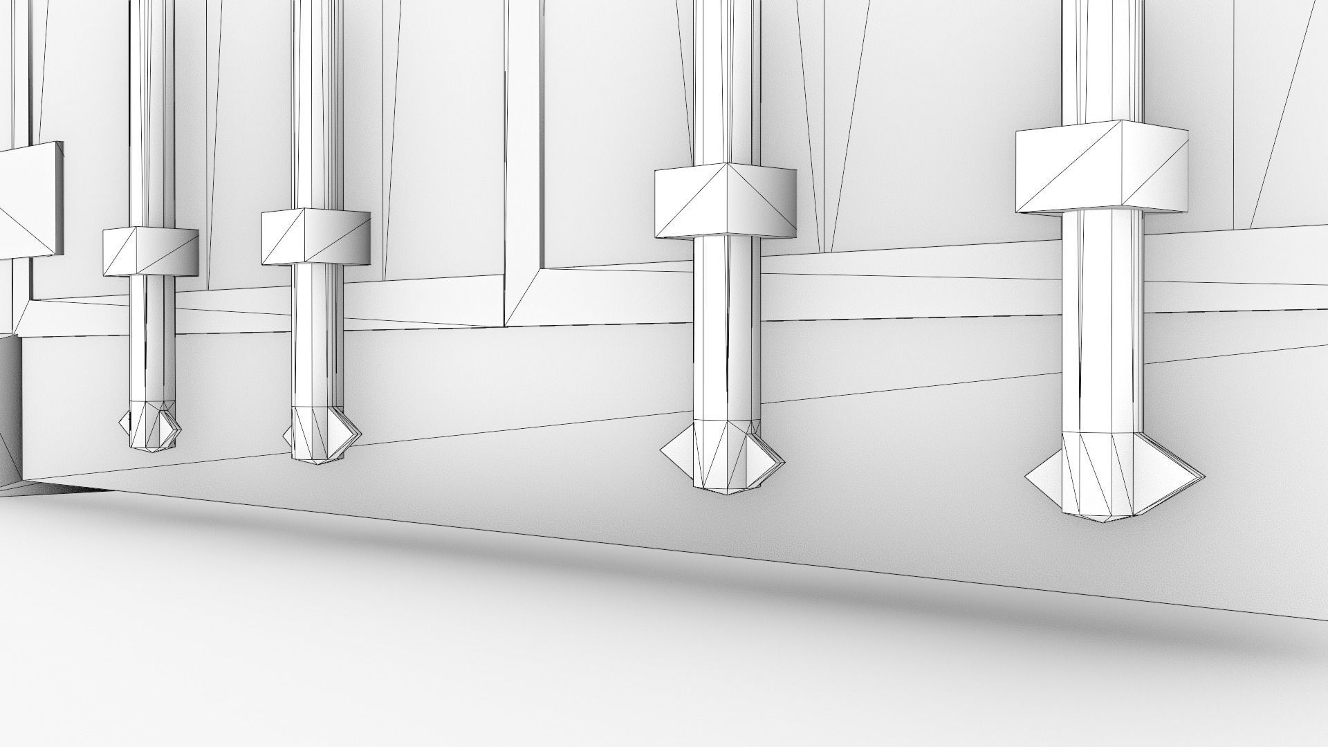 Stylized Cargo Shipping Container Low-poly 3D model_41