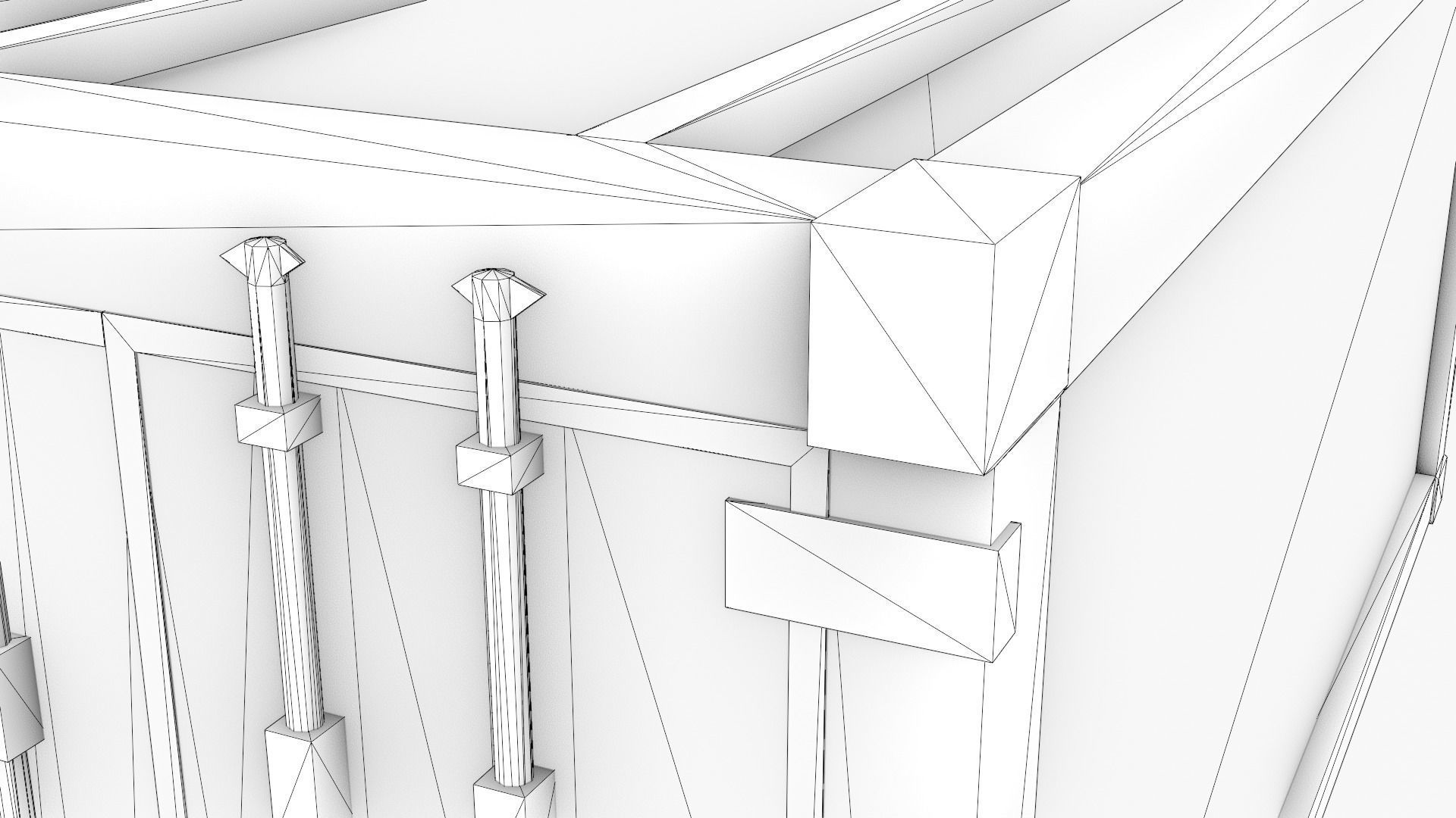 Stylized Cargo Shipping Container Low-poly 3D model_16